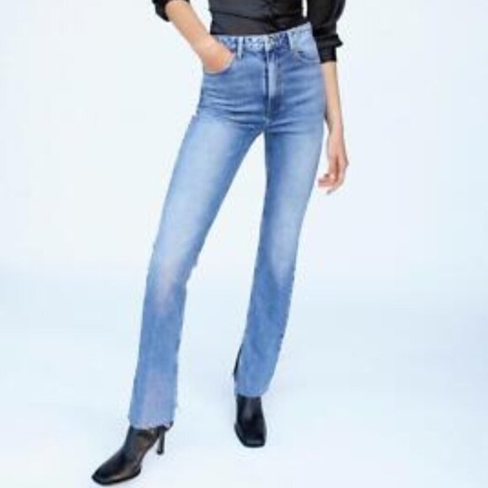 Zara High-rise Straight Leg Jeans
